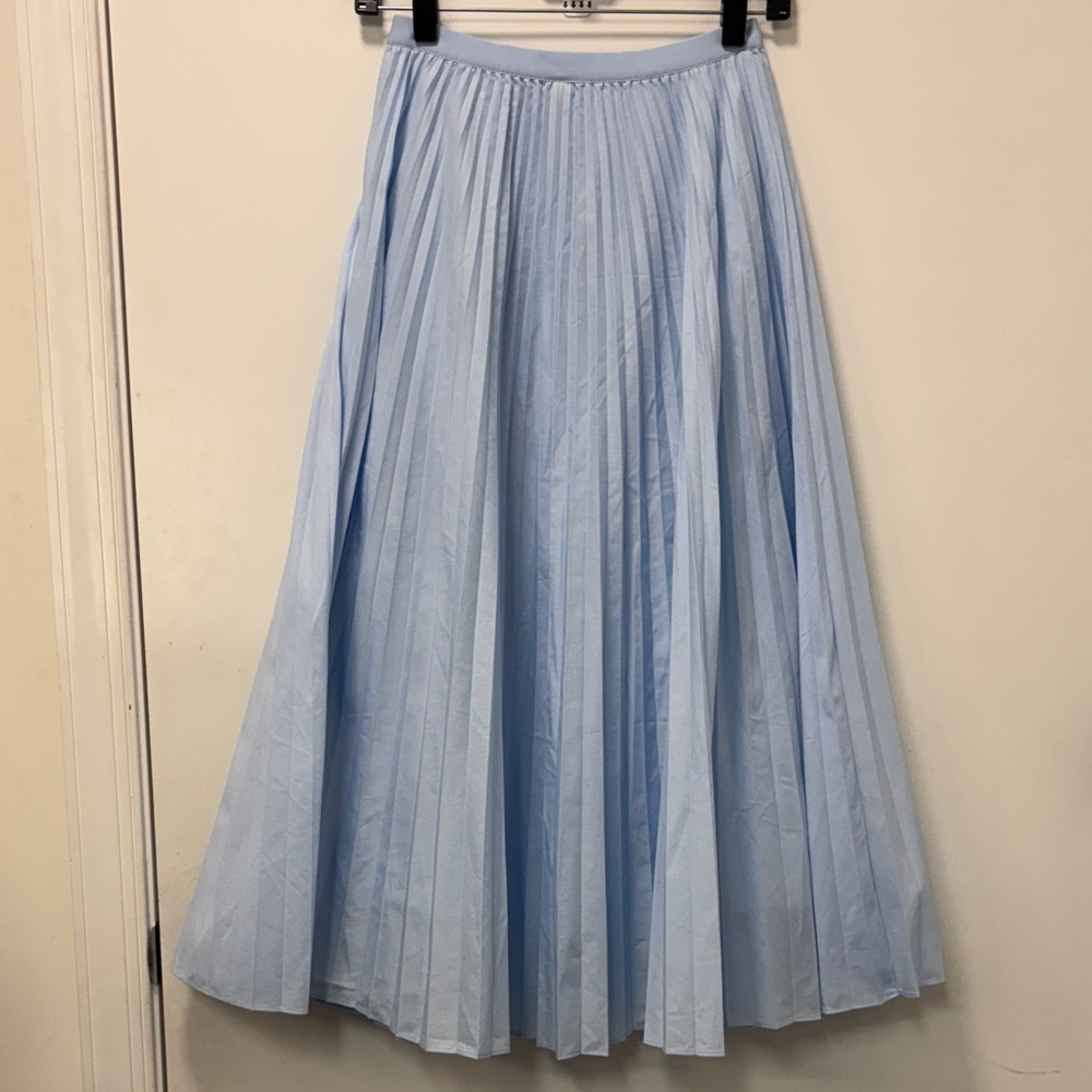 ALL CLOTHING- SKIRTS- LADDER POPLIN SKIRT POPLIN PLEATED MAXI SKIRT - Picture 3 of 16
